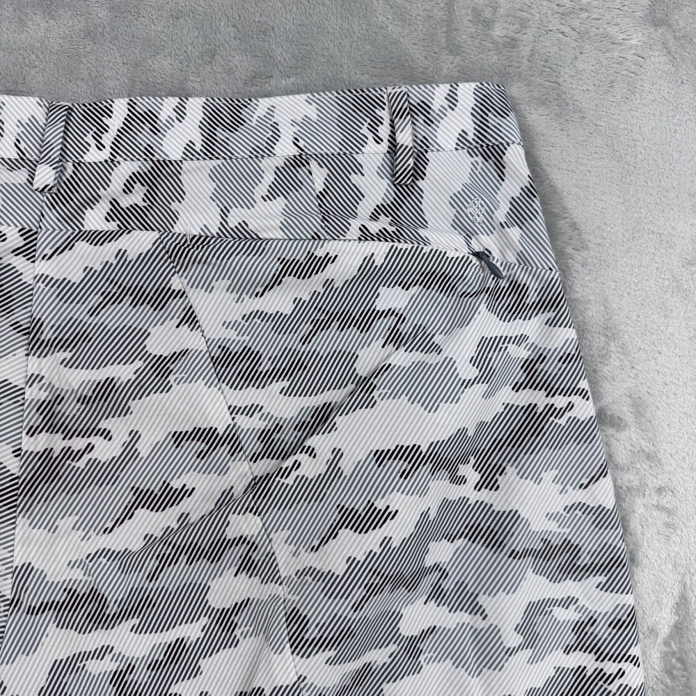 Robert Graham Shorts Mens 38 Gray Biscay Camo Flat Front Regular Fit Chino - Picture 7 of 16